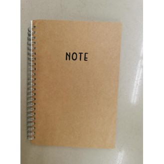 CC054-055 brown spiral notebook