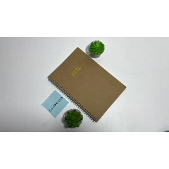 CC054-058 brown spiral notebook