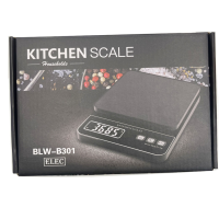 Black kitchen scale