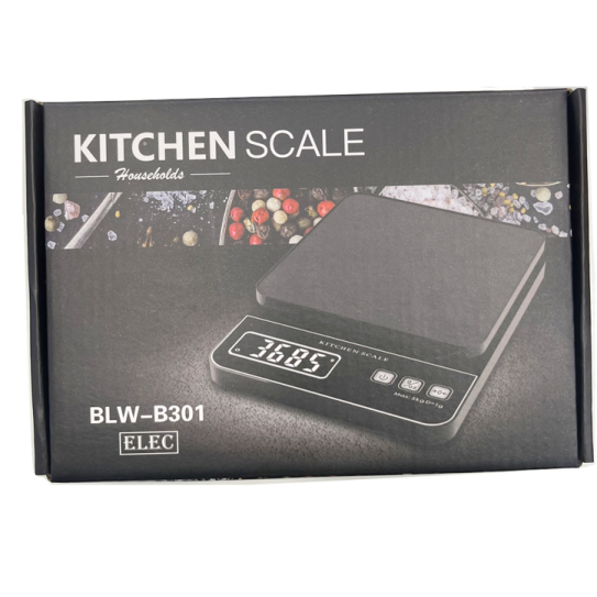 Black kitchen scale