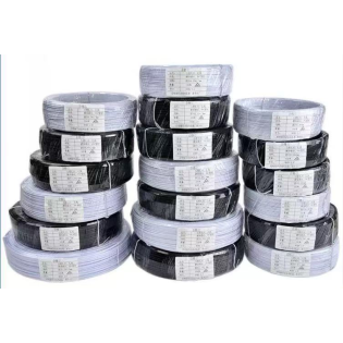 PVC-coated electrical wire.