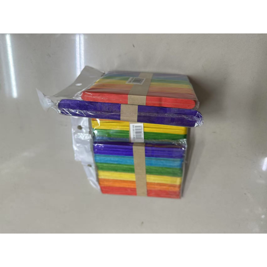 Colour flat wooden stick