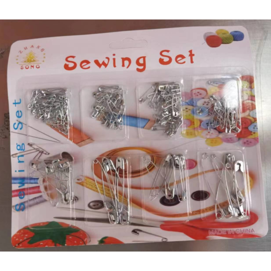 Blocks silver Safety Pin set