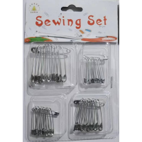 Blocks Silver Safety Pin set