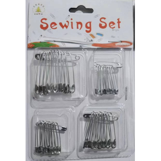Blocks Silver Safety Pin set