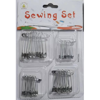 Blocks Silver Safety Pin set