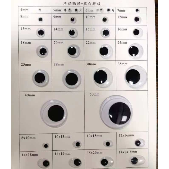 Plastic movavle eyes