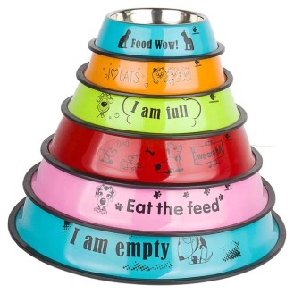 Letters stainless pet bowl