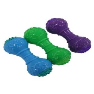 Pet noise maker dumbell