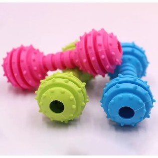 Pet chew toys barbell