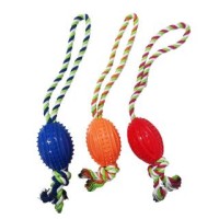 Pet chew toys with rope ball