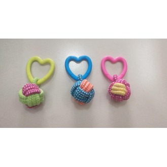Pet chew toys rope ball with love