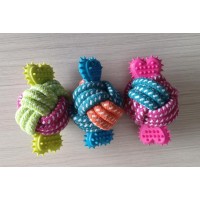 Pet chew toys with rope ball