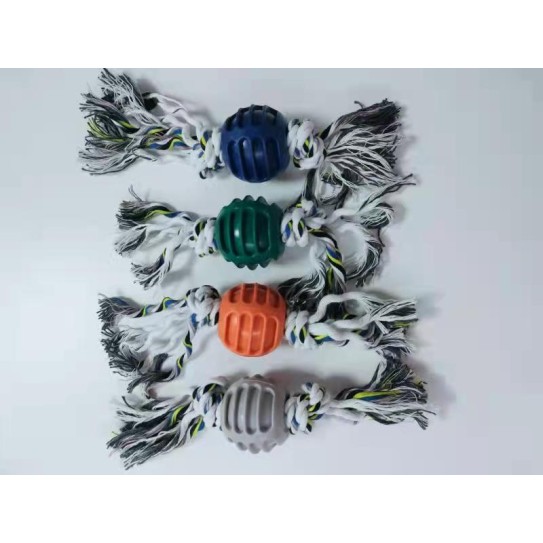 Pet chew toys ball with rope