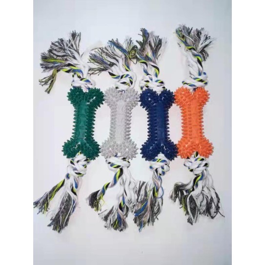 Pet chew toys bone with rope