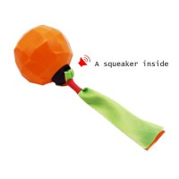 Pet chew toys with ribbon orange