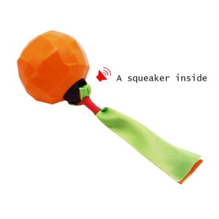 Pet chew toys with ribbon orange