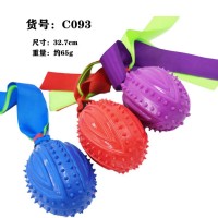 Pet chew toys with ribbon