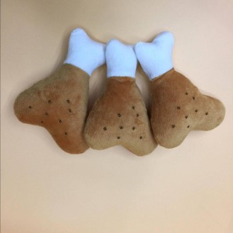 Pet plush toys chicken leg