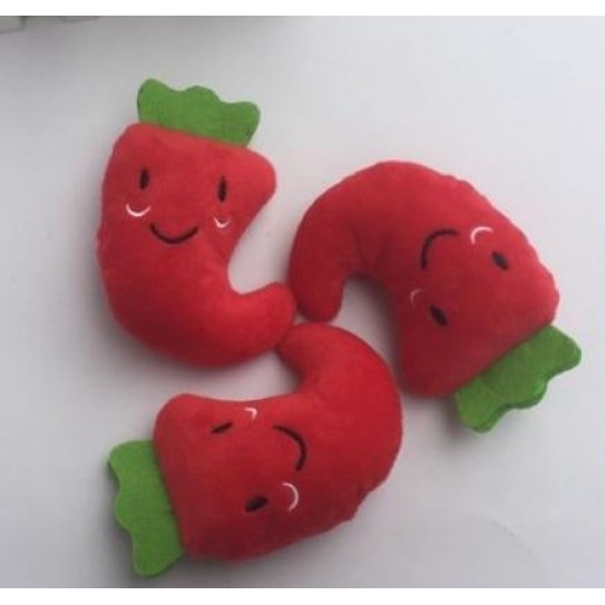 Pet plush toys chili pepper
