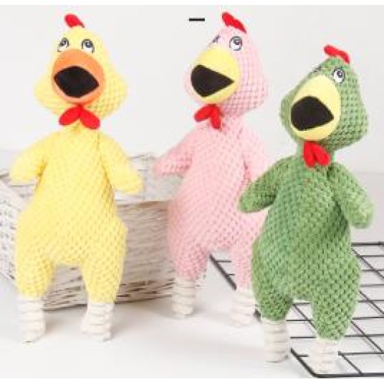 Pet plush toys screeching chicken