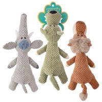 Pet plush toys elephant lion wolf