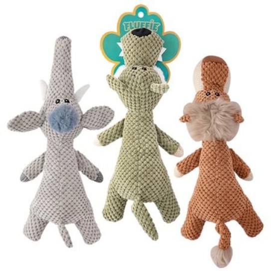 Pet plush toys elephant lion wolf