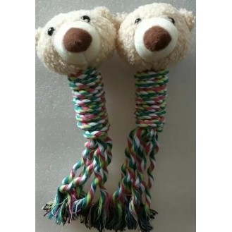 Pet plush toys rope white bear