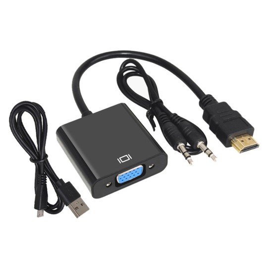 ]HDMI TO VGA with Audio&Charge Cable