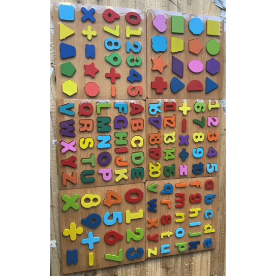 CC-141-01820*20CM ABC 123 wooden toys20*20