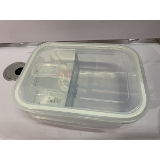 Glass food containertwo compartment1000ml
