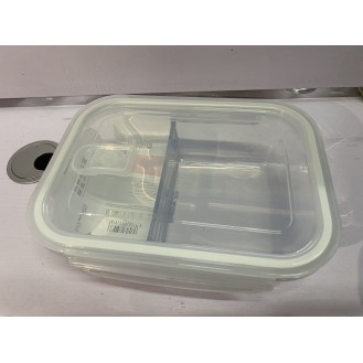 Glass food containertwo compartment1000ml