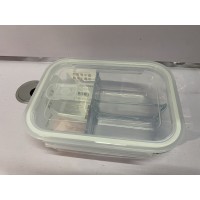 Glass food container 3 compartment 1000ml