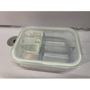 Glass food containerthree compartment1000ml