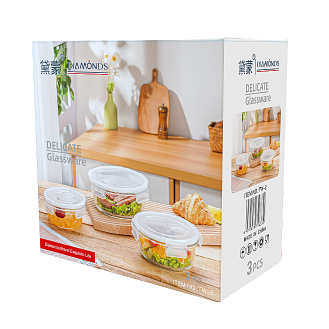 Glass food container