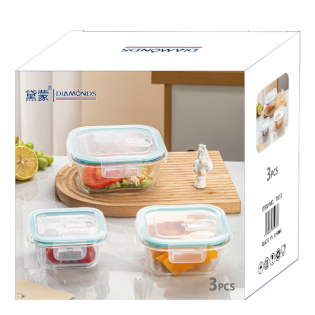 Glass food container