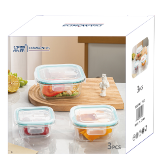 Glass food container