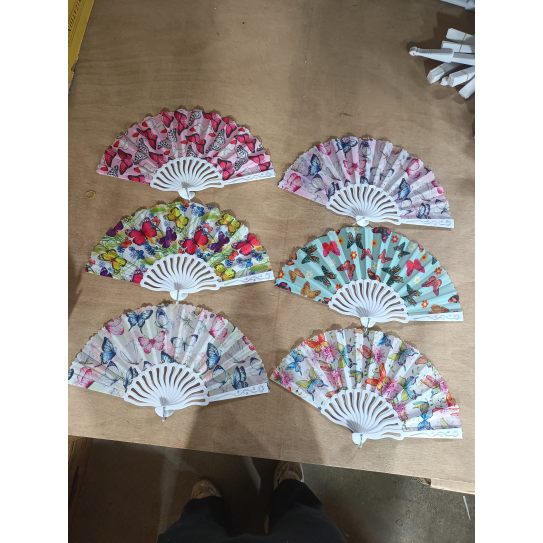 Vibrant Folding Hand Fan