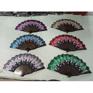 Vibrant Folding Hand Fan