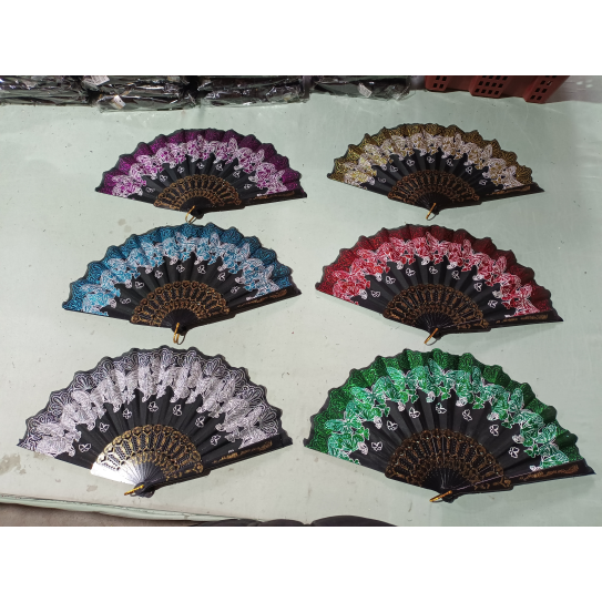 Vibrant Folding Hand Fan