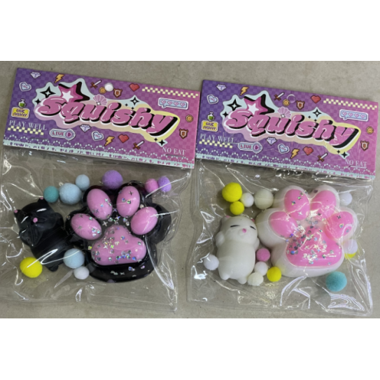CC163-003 Glitter Cat Jellies Squeeze toy