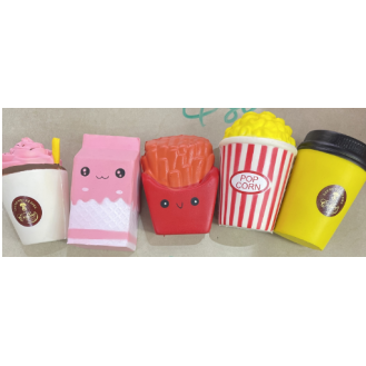 CC163-016 Coffee Cup/chips/popcorn Jellies Squeeze toy