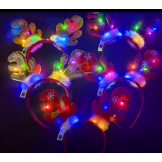 6115-32 XMAS FLASHING HAIR BAND