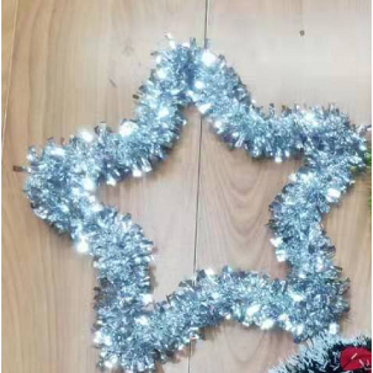 TINSEL STAR THIN STRIP/Christmas Deco30cm